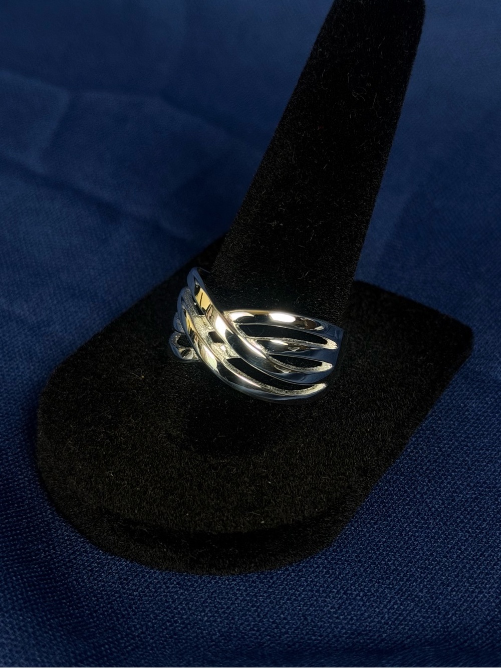 Solid 925 Sterling Silver Helix Ring